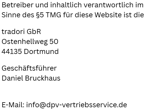Impressum von dpv-vertriebsservice.de